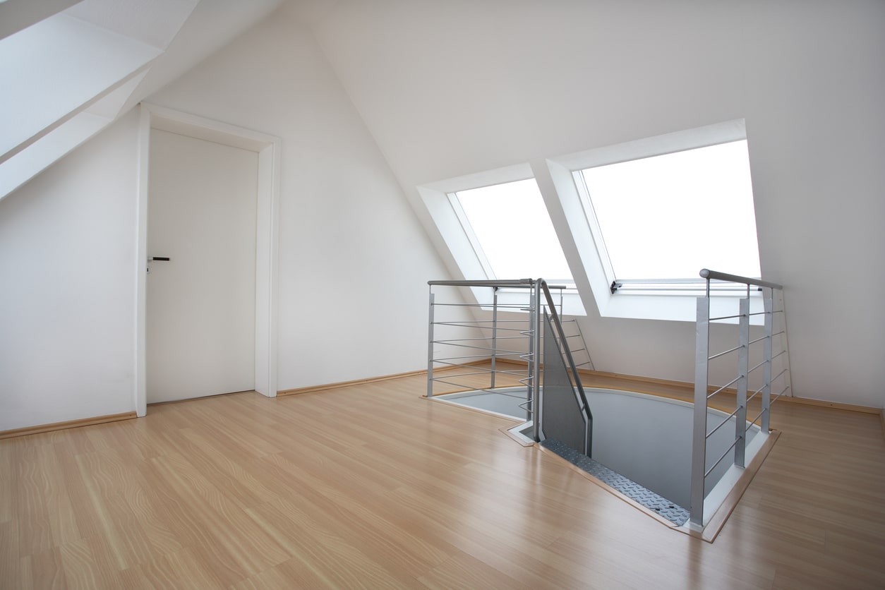 light and airy dormer conversion in loft of new build